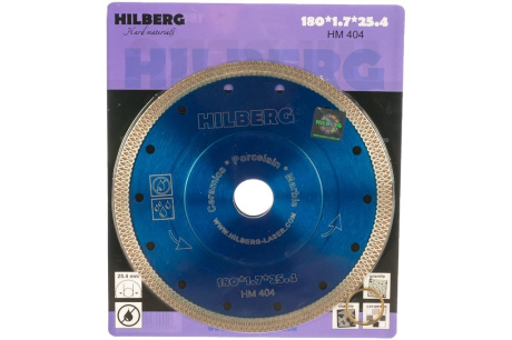 Купить Диск алмазный HILBERG 180*25 4*1 7мм ультратонкий Х-тип переходное кольцо на 22 23 сухой рез HM404 фото №1