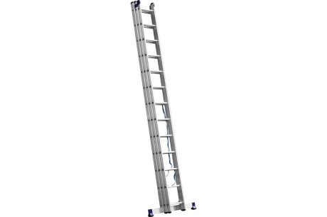 Купить Трехсекционная лестница СИБИН 13 ступеней со стабилизатором алюминиевая 38833-13 фото №3