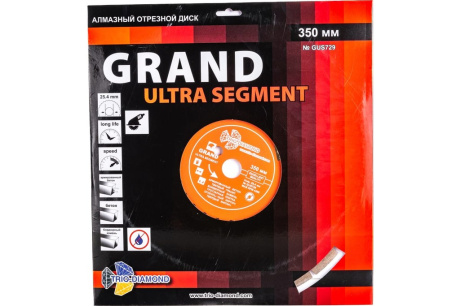 Купить Диск алмазный TRIO-DIAMOND Grand Ultra Segment 350*25 4мм сухой рез GUS729 GUS729 фото №6