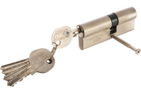 Купить Цилиндровый механизм простой ключ-ключ N45/35мм DAMX SN Матовый никель фото №2