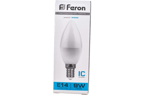 Купить Лампа светодиод. FERON LB-570 свеча LED 9Вт Е14 6400К 230V 25800 фото №7