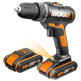 Купить Дрель аккумуляторная WORX WX101.2  20V кейс фото №2