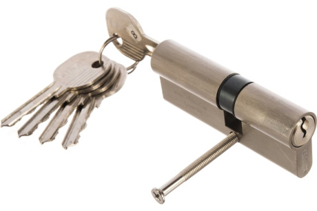 Купить Цилиндровый механизм простой ключ-ключ N45/35мм DAMX SN Матовый никель фото №3