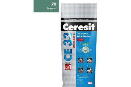 Купить Ceresit СЕ 33\2 зеленый  70   затирка  2 кг 2092943 фото №3
