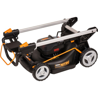 Купить Газонокосилка WORX WG749E 40В, 4Ач х2, ЗУ 2А х2 аккумуляторная самоходная фото №9