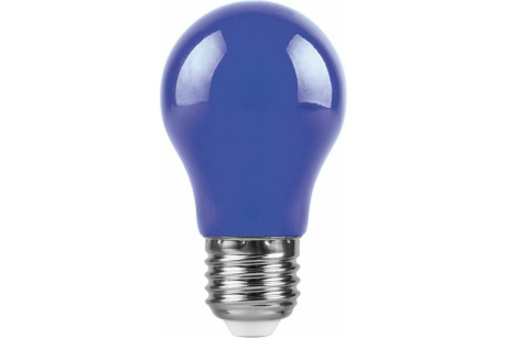 Купить Лампа LED А50 LB-375 3W E27 синий  FERON фото №2