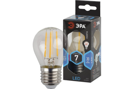 Купить Лампа светодиодная ЭРА F-LED P45-7W-840-E27 P45 шар 220V 7W Е27 4000K 730lm F-LED фото №3